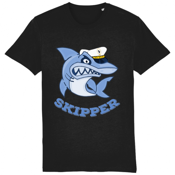 Shark Skipper T-Shirt - Black