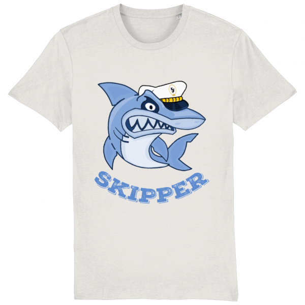 Shark Skipper T-Shirt - Vintage White