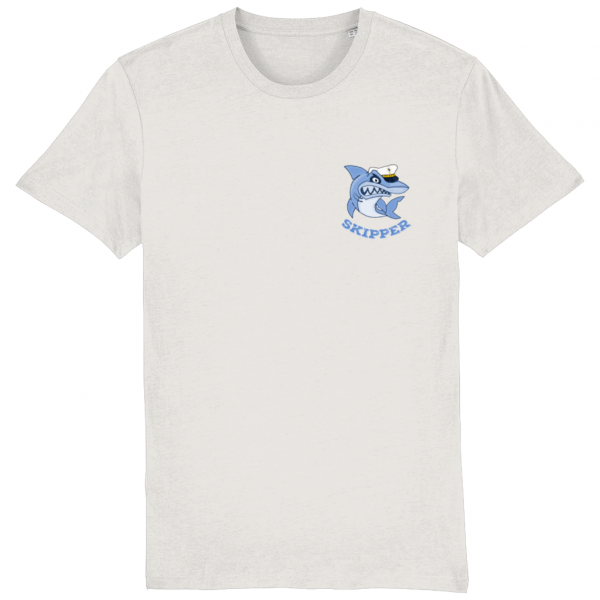 Shark Skipper Logo T-Shirt - Vintage White