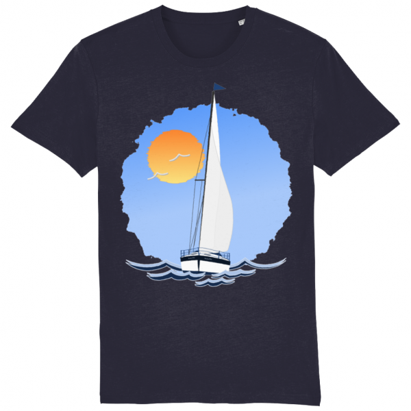 Sailing Yacht at Sea T-Shirt - French Navy