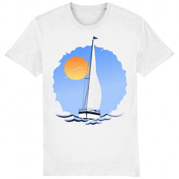Sailing Yacht at Sea T-Shirt - White