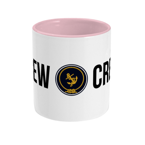 Crew & Anchor Logo Two Toned Mug Antique Pink Front