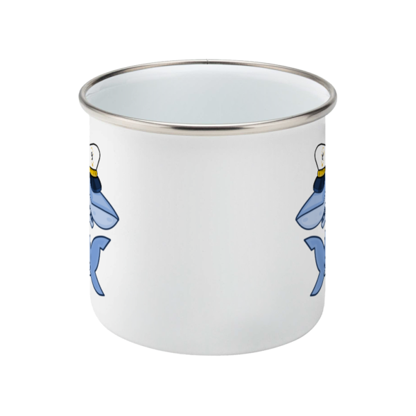 Shark Skipper Enamel Mug Front