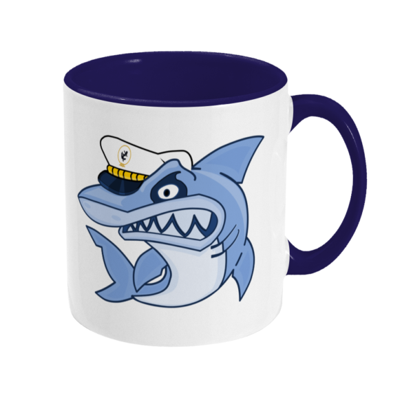 Shark Skipper Two Toned Mug Cobalt Blue Right
