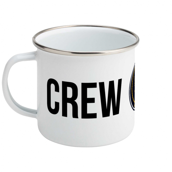 Crew & Anchor Logo Enamel Mug Left