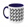 Anchors Two Toned Mug Cobalt Blue Left