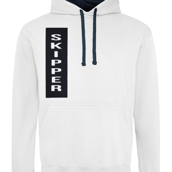 Skipper Varsity Hoodie Arctic White/French Navy