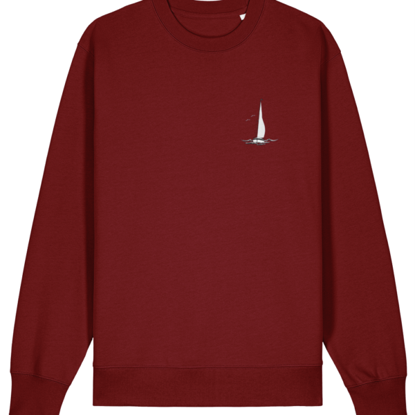 Sailing Yacht Logo Changer Sweatshirt Burgundy