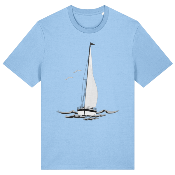 Sailing Yacht B&W T-Shirt Blue Soul