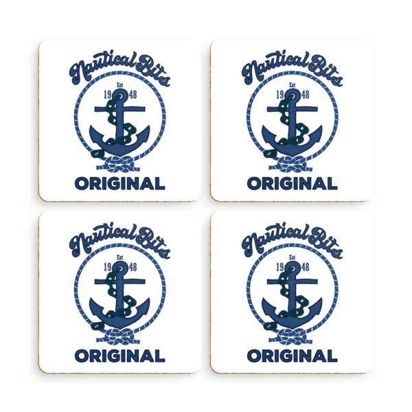 Nautical Bits Original (Blue) Pack of 4 Coasters