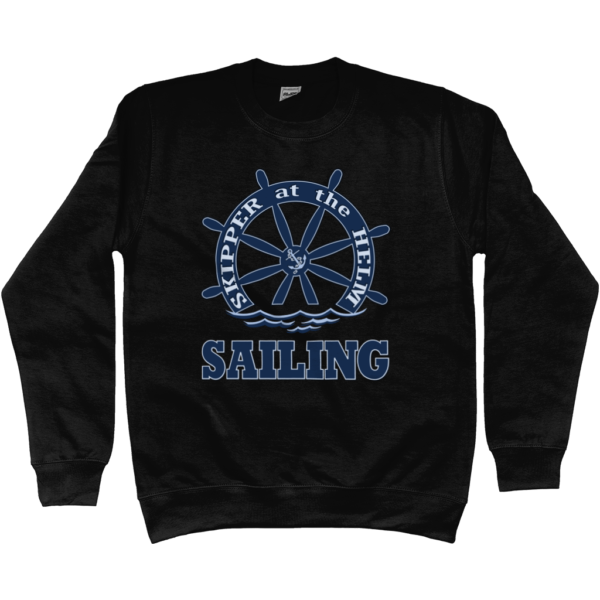 Skipper at the Helm Sailing Sweatshirt Jet Black