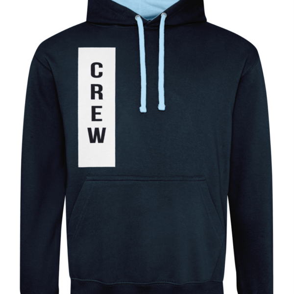 Crew Varsity Hoodie French Navy-Sky Blue