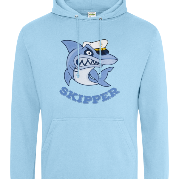 Shark Skipper College Hoodie Sky Blue