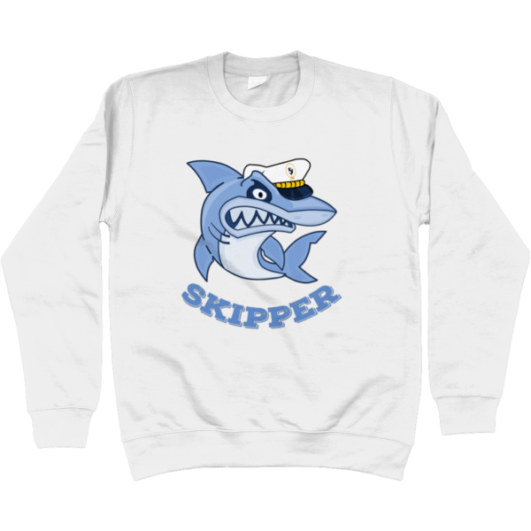 Shark Skipper Sweatshirt Arctic White